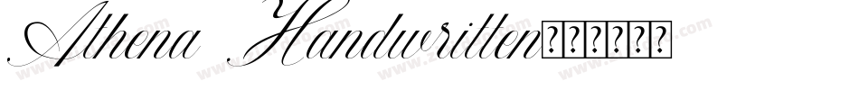 Athena Handwritten字体转换